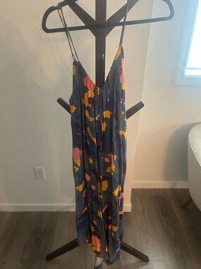 Colorful Abstract Print Romper  - Sleeveless